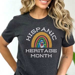 Hispanic Heritage Month Shirt, Latinx Tee, Guatemalan Shirt, Hispanic Heritage Rainbow Shirt, Spanish Tee, Honduran Shirt