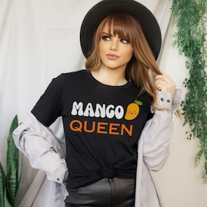 Mango Queen Shirt, Mango T-Shirt, Funny Vegan Fruit Shirt, Healthy Fruits Gift Tee, Short-Sleeve Unisex TShirt, Fruit Lover Mangoes Shirt