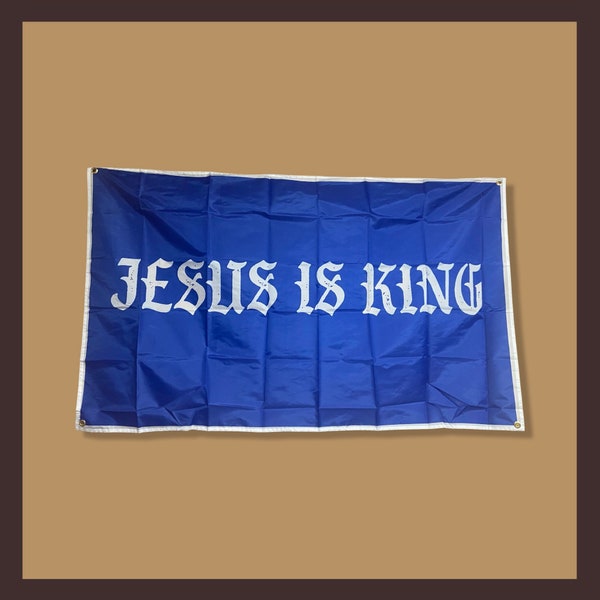 Jesus Is King Christian Dorm/Wall/Indoor Flag/ Tapestry 3' x 5'