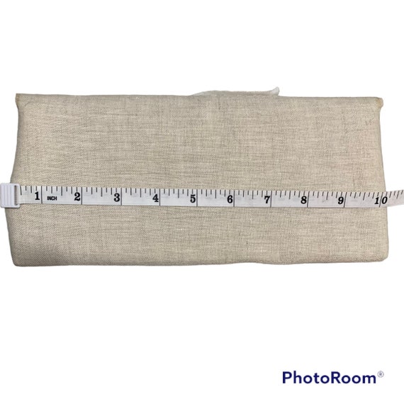 ShiraLeah Linen Clutch. Vintage. Made in Vietnam. - image 4