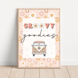 Groovy Birthday Sign | Retro | First Birthday | Hippie Birthday | Printable Sign | Groovy Decor | Daisy Birthday | Groovy One | A100