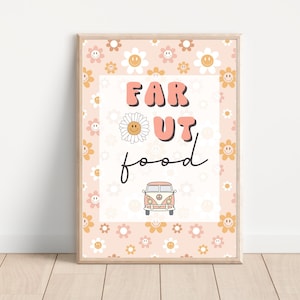 Groovy Birthday Party Sign | Food Table Sign | Retro Birthday | First Birthday | Hippie Birthday | Printable Sign | Instant Download | A100