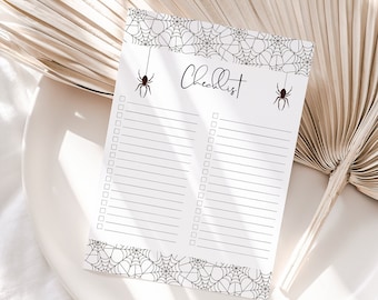 Printable Halloween Checklist | Instant Download