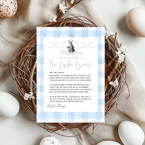 Printable Easter Bunny Letter, Instant Download, Personalized Letter, Easter Letter, Letter From Bunny, Easter Bunny Note