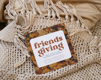 Friendsgiving Invitation | Friendsgiving Dinner | Thanksgiving | Friendsgiving Invite | Friendsgiving Party | Boho Friendsgiving