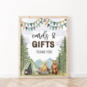 Eine Happy Camper Geburtstagsparty | Druckbare Karten und Geschenke Zeichen | Sofort Download | A106