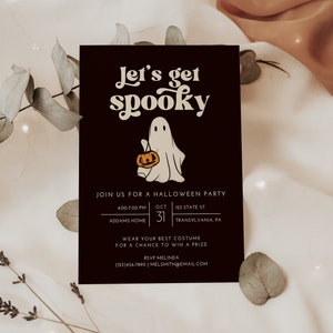 Halloween Party Invitation | Costume Party | Instant Download | Halloween Invitation | Let&#39;s Get Spooky