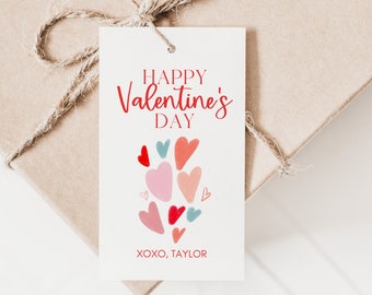 Etiqueta de regalo de San Valentín imprimible / Día de San Valentín / Descarga instantánea / San Valentín imprimible / Etiqueta de San Valentín