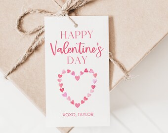 Etiqueta de regalo de San Valentín imprimible / Día de San Valentín / Descarga instantánea / San Valentín imprimible / Etiqueta de San Valentín