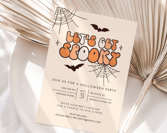 Halloween Party Invitation | Costume Party | Lets Get Spooky | Instant Download