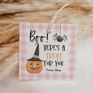 Boo! Halloween Treat Tag | Editable Instant Download | Printable