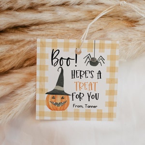 Boo! Halloween Treat Tag | Editable Instant Download | Printable - Etsy