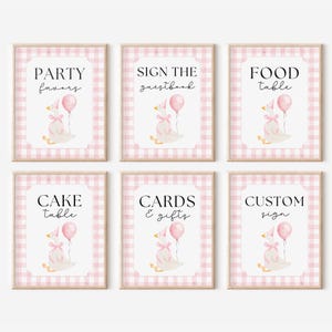Pink One Silly Goose Party Signs Bundle, Goose Birthday, Editable Template, First Birthday, Silly Goose Birthday, 1st Birthday Sign, A161