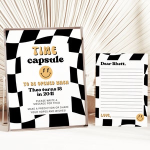 One Happy Dude Time Capsule, Instant Download, One Happy Dude Party, First Birthday Party, Smiley Face, A139