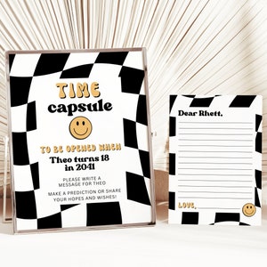 One Happy Dude Time Capsule, Instant Download, One Happy Dude Party, First Birthday Party, Smiley Face, A126