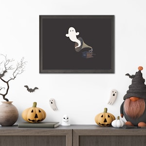 Halloween Art Print | Digital Download | Printable Halloween Art | Ghost Wall Art | Halloween Wall Decor | Spooky Home Decor