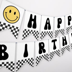 Printable One Happy Dude Happy Birthday Banner, Instant Download, A131