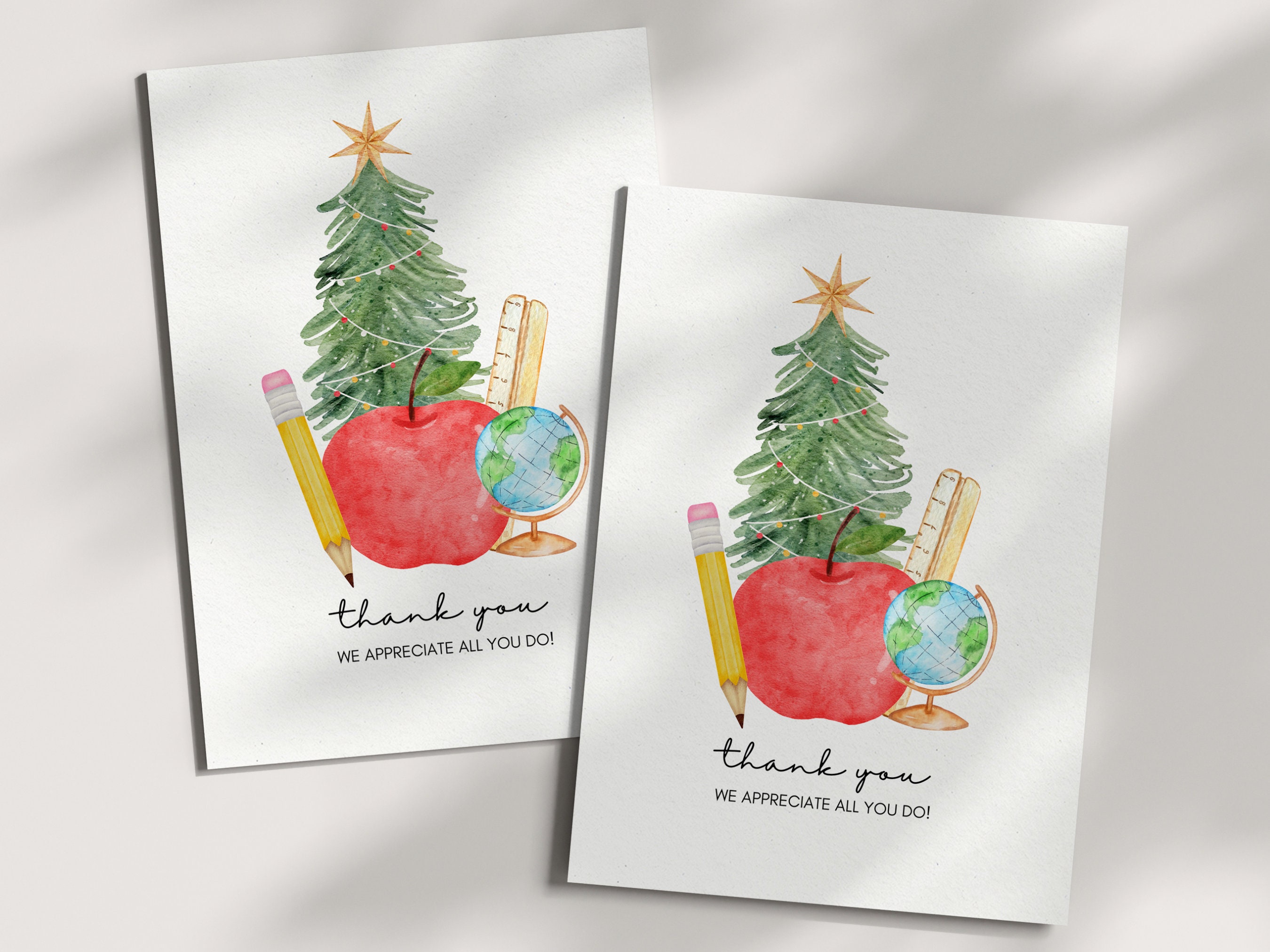 Teacher Christmas Card | Teacher Holiday Card | Teacher Gift | Teacher