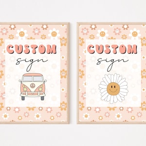 Groovy Birthday Sign | Retro Birthday | First Birthday | Hippie Birthday | Printable Sign | Groovy Decor | Daisy | Groovy One | A100
