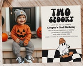 Two Spooky Halloween Birthday Invitation, Two Spooky Invite, 2nd Birthday, Two Spooky Birthday, Instant Download, Spooktacular Party, A144
