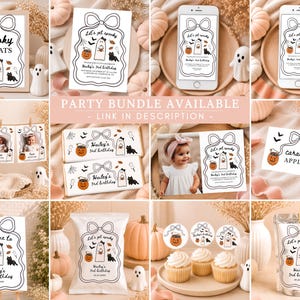 Pink Coquette Halloween Birthday Invitation, Ghost Party Invite, Editable Template, A174 image 11