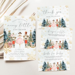 Nutcracker Baby Shower, Winter Baby Shower, Christmas Baby, Holiday Baby Shower, Christmas Shower, Baby Shower Invite, A156