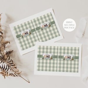 One Happy Camper Birthday Party Candy Bar Label Template, Instant ...