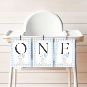 Printable One Silly Goose High Chair Banner, Goose 1st Birthday, Silly Goose Birthday, Silly Goose Party, 1st Birthday Banner, A161