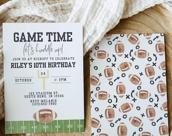 Football Birthday Invitation Any Age, Football Party, Football Invitation, Football Invite, Editable Invitation, American Football, A143