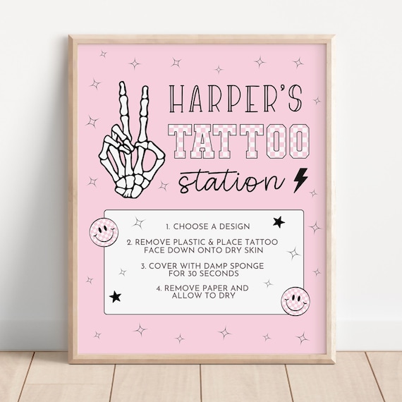 Bad Two The Bone Birthday Tattoo Station Sign, Second Birthday, Bad To The Bone, 2nd Birthday, Bad 2 The Bone, Halloween Birthday, A171