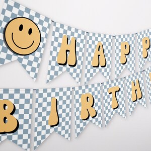 Printable One Happy Dude Happy Birthday Banner | Instant Download | A114