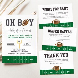 Football Baby Shower Invitation, Baby Shower Invite, Sports Baby Shower, Football Invitation, Boy Baby Shower, Football Shower, A101