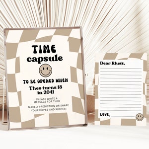 One Happy Dude Time Capsule, Instant Download, One Happy Dude Party, First Birthday Party, Smiley Face, A120