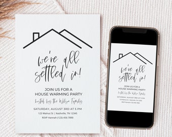 Einweihungsparty, Einweihungsparty, bearbeitbare Einladung, neue Hausparty, neues Zuhause, süßes Zuhause