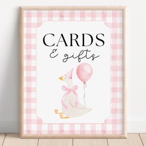 One Silly Goose Gift Table Sign, Goose Birthday, Editable Template, First Birthday, Silly Goose Birthday, 1st Birthday Sign, A161