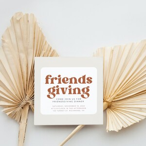 Friends Giving Letters Friendsgiving Invitation | Friendsgiving Dinner | Thanksgiving ...