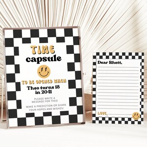 One Happy Dude Time Capsule | Instant Download | One Happy Dude Party | First Birthday Party | Smiley Face