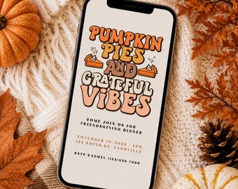 Uitnodiging voor Thanksgiving, digitale uitnodiging, Thanksgivingdiner, uitnodiging voor Friendsgiving, Thanksgivingfeest, Friendsgivingdiner, Thanksgiving