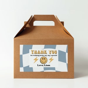 One Happy Dude Birthday Party Favor Box Labels | Instant Download
