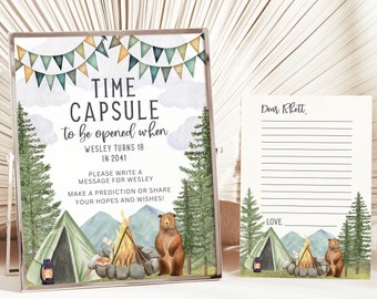 One Happy Camper Birthday Party Time Capsule / Download istantaneo / Modelli modificabili / A106