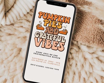 Thanksgiving Invite, Digital Invitation, Thanksgiving Dinner, Friendsgiving Invite, Thanksgiving Party, Friendsgiving Dinner, Thanksgiving
