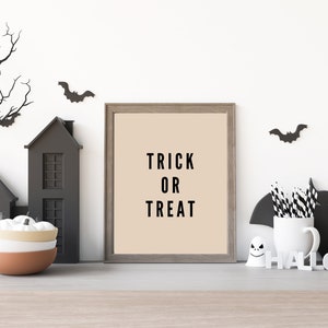 Halloween Art Print | Digital Download | Printable Halloween Art | Trick or Treat Wall Art | Halloween Wall Decor | Spooky Home Decor