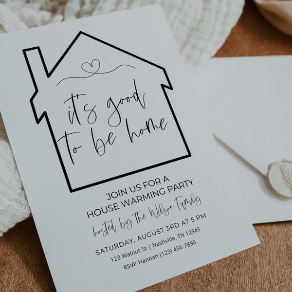 House Warming Invitation | Housewarming Invite | Housewarming Party | Editable Invitation | New Home Party | Home Sweet Home