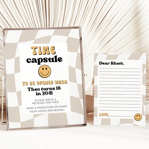 One Happy Dude Time Capsule, One Happy Dude Birthday, Smiley Face, Boy 1st Birthday, One Happy Dude Sign, Instant Download, A113