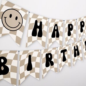 Printable One Happy Dude Happy Birthday Banner | Instant Download | A120