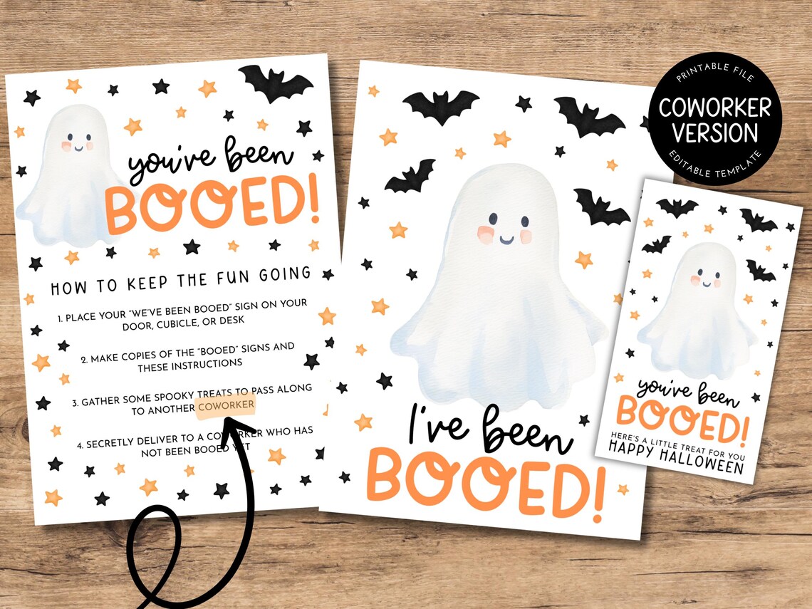 Printable Halloween Boo Kit Instant Download Templates, You've Been ...