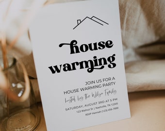House Warming Einladung | Housewarming Einladen | Einweihungsparty | Bearbeitbare Einladung | Neue Home-Party | Süßes Zuhause