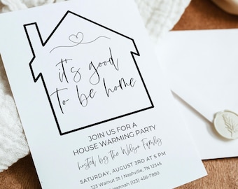 Einweihungsparty, Einweihungsparty, bearbeitbare Einladung, neue Hausparty, neues Zuhause, süßes Zuhause
