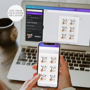 Huer Étiquette de friandise d'Halloween Téléchargement instantané modifiable Imprimable image 5