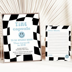 One Happy Dude Time Capsule, Instant Download, One Happy Dude Party, First Birthday Party, Smiley Face, One Happy Dude Sign, A122